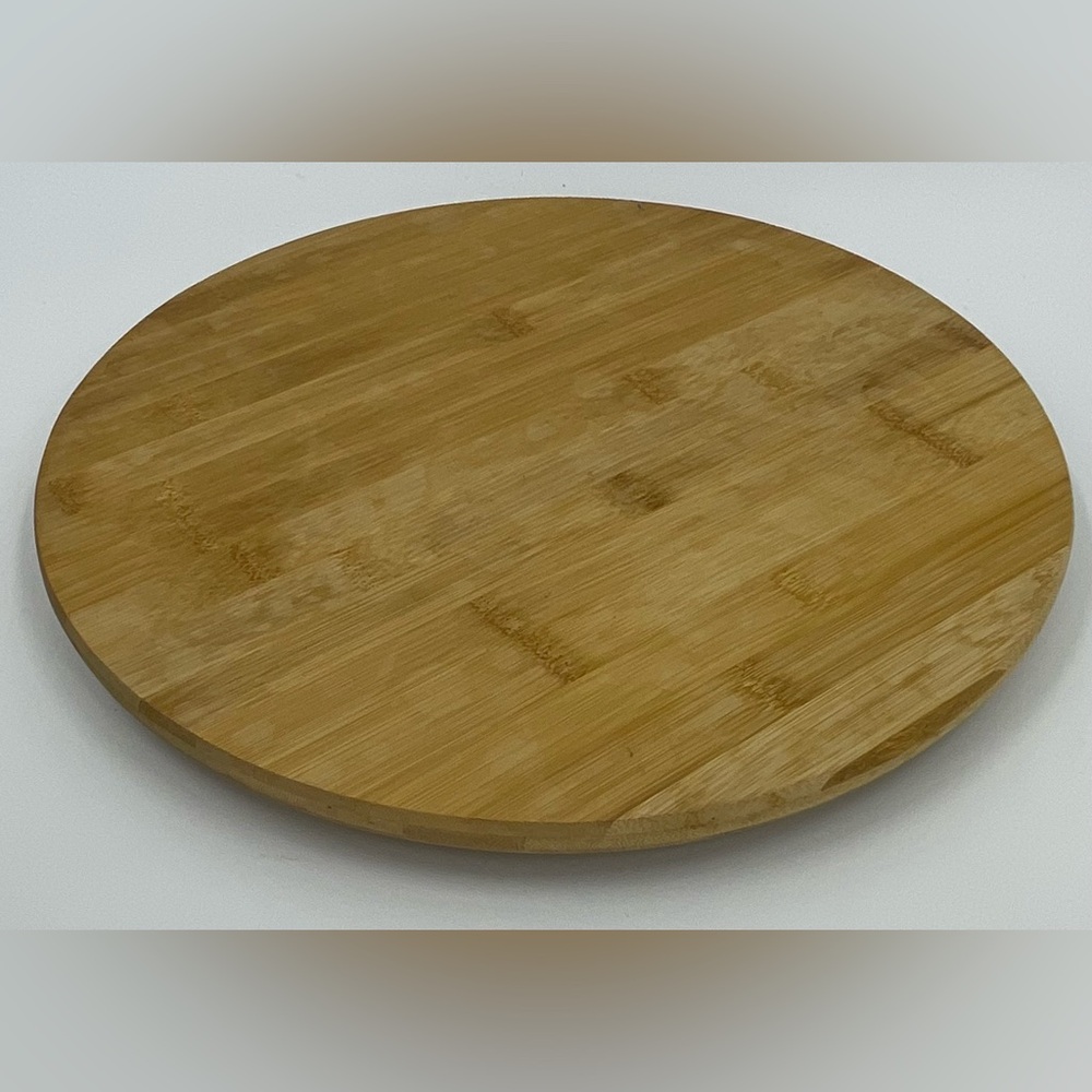 Lazy Susan Bamboo Wood Turntable Marked “CORE”  13.5 inches Wide X‎ 1.25” Tall